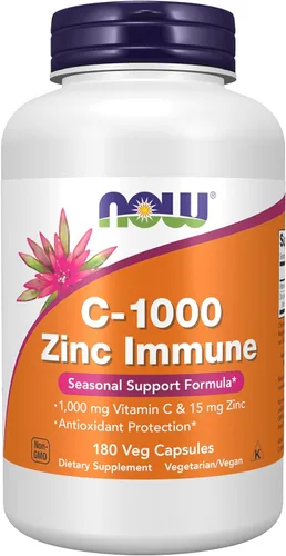 Miniatura 9 de NOW Foods Suplementos, C-1000 e inmune al zinc, fórmula de apoyo estacional*, protección antioxidante*, 90 cápsulas vegetales