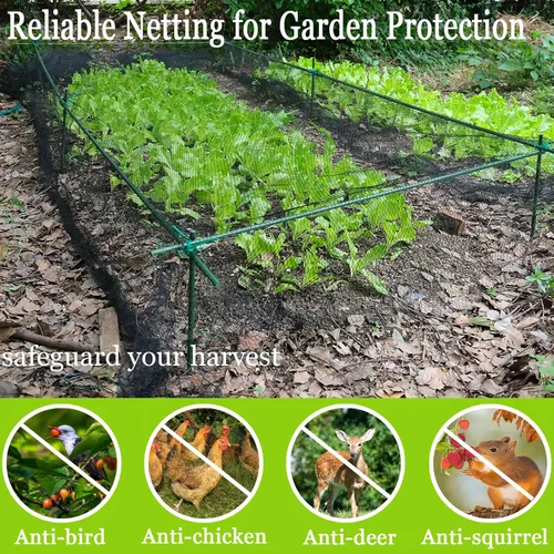 Miniatura 4 de Meanchen Red para pájaros para jardín de 25 x 50 pies, red de jardín de malla de 1 pulgada, red de ciervos resistente, protege plantas vegetales