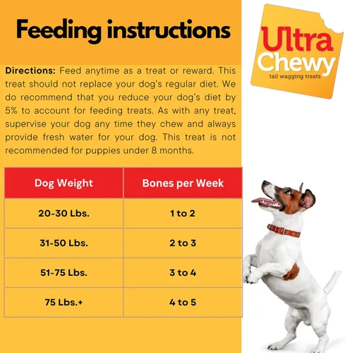 Miniatura 6 de Ultra Chewy Double Treat Bones Favorites, golosinas para perros, hechas en los Estados Unidos, golosinas saludables, fáciles de digerir, promueve