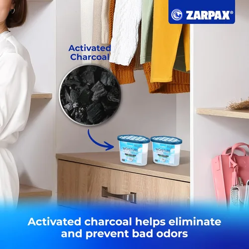 Miniatura 6 de Zarpax - Absorbente de Humedad con Algodón Fresco 10.5 oz/300g Elimina la Humedad, la Condensión y la Umbría Absorbente de Olores con Fragancia