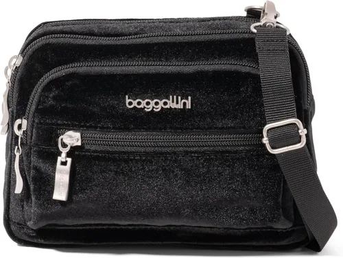 Miniatura 14 de Baggallini Bolsa cruzada pequeña con triple cremallera para mujer, 8 x 6 pulgadas, ligera, convertible