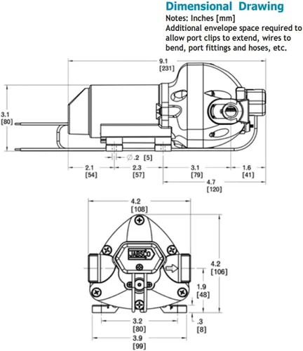 Miniatura 4 de Jabsco 31395-4012-3A Bomba de suministro de agua dulce marina ParMax3 - 12V, 3 GPM, apagado de 40 PSI