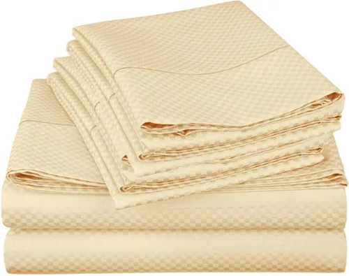 Royal Collection 1900 Designer Collection - Sábanas de cama en Amazon con 1 sábana encimera. 1 sábana bajera y 4 P/fundas. Supersuaves y sin Crema