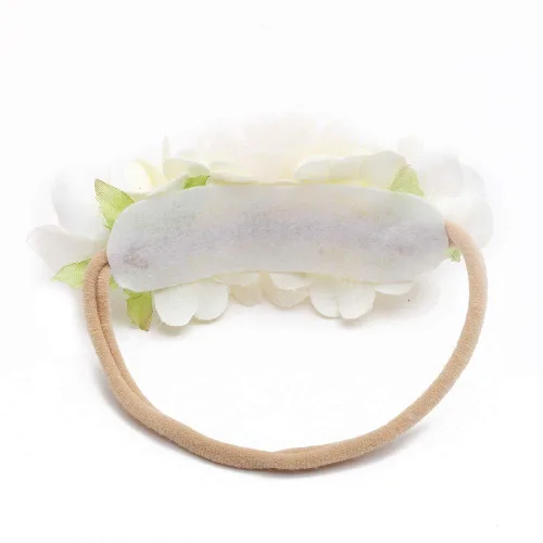 Miniatura 4 de Diadema floral de nailon para bebé, 3 piezas, accesorios para el cabello, regalo para niñas, tamaño elástico, 3 unidades C-4