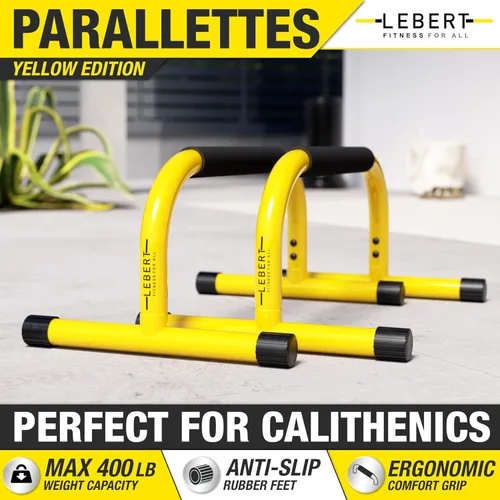 Miniatura 2 de Lebert Parallette Bars - Equipo de entrenamiento de peso corporal resistente para inmersiones, flexiones, sesiones en L y entrenamientos de núcleo