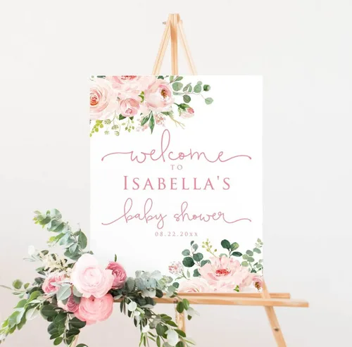 Miniatura 17 de Letreros de bienvenida personalizados para bebés, decoración de letrero de vegetación editable, plástico