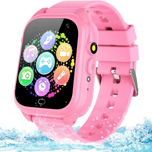 Miniatura 8 de Reloj inteligente impermeable para niños de 3 a 12 años de edad niños niñas, juguetes con 26 juegos, cámara de video, podómetro, reproductor