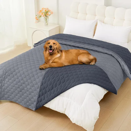 Miniatura 103 de Smiry Funda Impermeable para Cama de Perro, Manta Suave Reversible para Mascotas, Lavable a Prueba de Fugas para Gatos y Perros, Funda para Sofá
