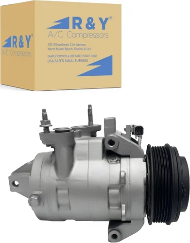RYC Compresor de aire acondicionado automotriz AFG666 (se adapta a Ford F-150 2.7L 2015, 2016, 2017)