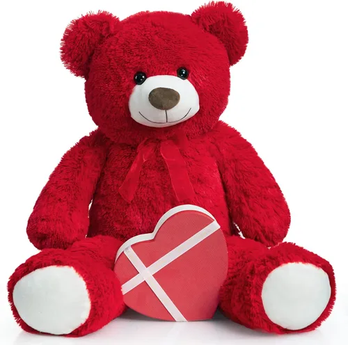 Miniatura 12 de HollyHOME - Oso de peluche gigante, animales de peluche de 36 pulgadas, color lago azul Azul lago