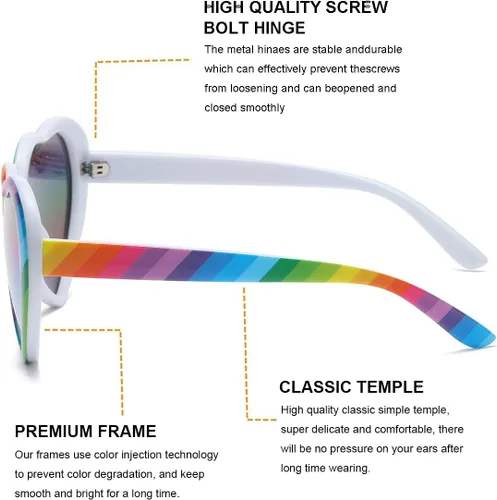 Miniatura 5 de Gleyemor Gafas de sol polarizadas en forma de corazón para mujer, gafas de moda, accesorios de moda