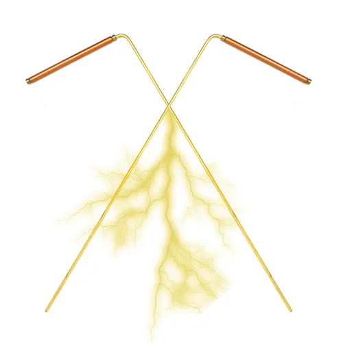 Miniatura 6 de Varillas de radiestesia de cobre macizo y latón con movimiento suave para rastrear energía espiritual Chi, caza de fantasmas, adivinar en el agua
