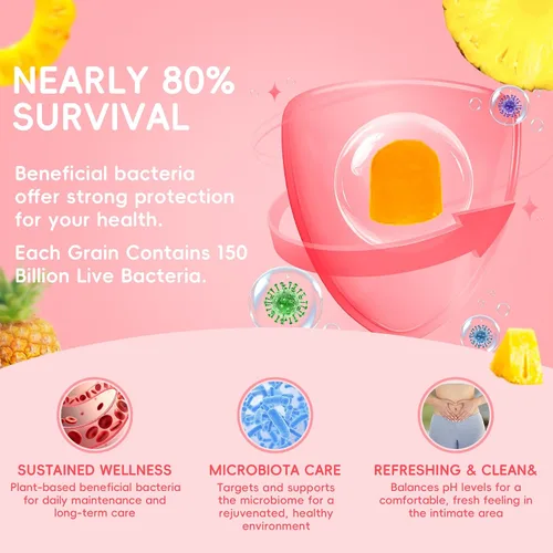 Miniatura 4 de Gomitas de equilibrio femenino: apoyo prémium para la salud del pH de las mujeres con refuerzo inmunológico y energético, veganas, sin gluten, sabor