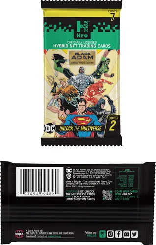 Miniatura 3 de DC Comics Unlock The Multiverse HRO Capítulo 2: paquete de 4 cajas de refuerzo premium, tarjetas coleccionables NFT híbridas, paquete de 29
