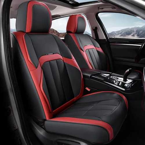 Miniatura 14 de Coverado Juego completo de fundas de asiento de automóvil, fundas de asiento negras para asientos delanteros y traseros de automóvil, protector