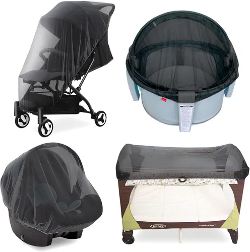 Miniatura 12 de Mosquitera de bebé para cochecito, red de insectos reutilizable para cochecito, corrales, Pack N Plays y mini cuna portátil, portátil y duradera