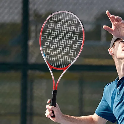 Miniatura 3 de Raqueta de tenis Equipo de tenis Cómodo agarre antideslizante cuerdas de nailon profesional para verano patio trasero práctica recreativa