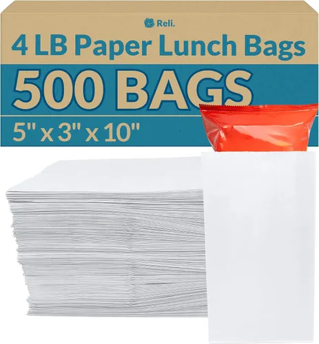 Miniatura 6 de Reli. Bolsas de papel marrón 500 unidades Bolsas de almuerzo de papel ideales para almuerzos pequeños y manualidades Perfecto para sándwiches