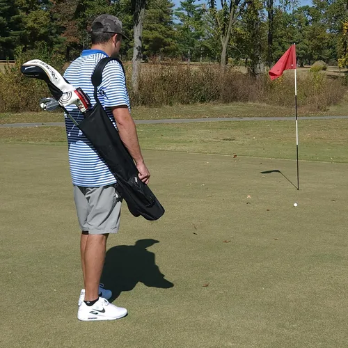 Miniatura 8 de Murray Sporting Goods Bolsa de golf para el domingo Bolsa de golf negra ligera de viaje con correa acolchada para el hombro para práctica de campo