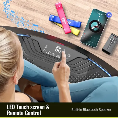 Miniatura 7 de FLYBIRD Vibration Plate Exercise Machine for Lymphatic Drainage, Adjustable Levels Full Body Workout, Curved Vibration Plate with Powerful Motor for