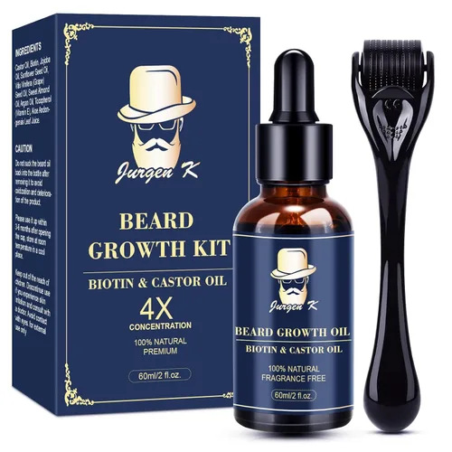Miniatura 10 de Regalos para hombres, kit de barba para aseo y cuidado diario de hombres, hidrata y suaviza el cabello facial, juego de cuidado personal