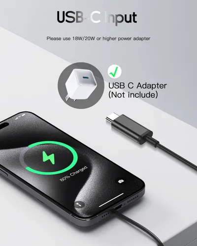 Miniatura 5 de Cargador inalámbrico magnético para iPhone 17/17 Pro/17 Pro Max/Air/16/15/14/13/12, almohadilla de carga segura para AirPods Pro 3 2 (negro)