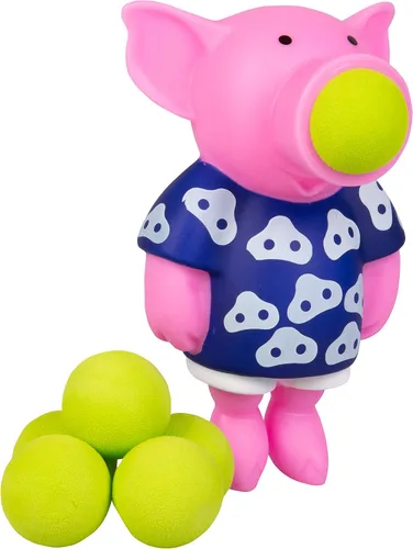 Miniatura 11 de Hog Wild Juguete Lanzador de Pelotas Alce - Relleno de Media Navideña Incluye 4 Pelotas de Espuma Suave - Aprieta para Lanzar Pelotas con Aire hasta