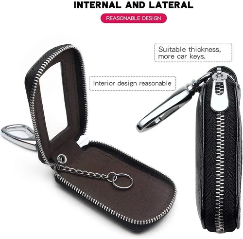 Miniatura 3 de Funda Universal Premium para Llavero de Coche de Cuero Genuino Portador de Llavero Inteligente de Coche para Llavero Remoto