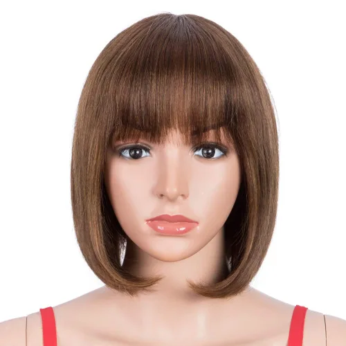 Miniatura 19 de Spotlight Pelucas de cabello humano lacio con encaje frontal de 4 x 4 para mujeres negras, densidad del 180 %, peluca con cierre de encaje virgen