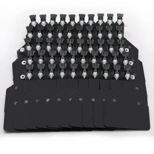 50 unidades de etiquetas de oreja de ganado en blanco de una sola pieza TPU flexible identificación de ganado para vaca, oveja, cerdo de cabra,