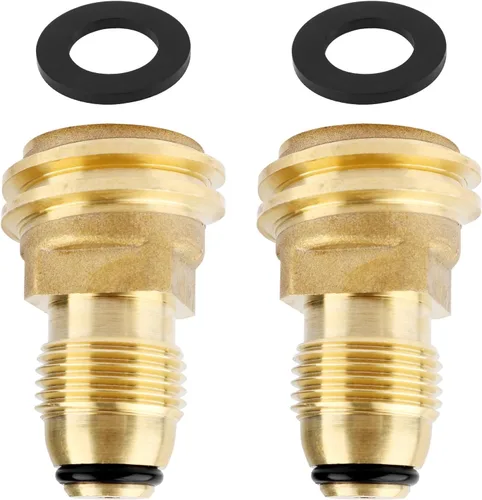 Adaptador de tanque de propano de latón que convierte la válvula de servicio de tanque POL LP en manguera QCC1/tipo 1 o adaptador de propano
