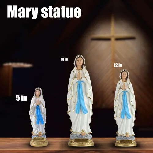 Miniatura 6 de Lourdes - Estatua de Virgen María, estatuas católicas de 5.7 pulgadas, estatuas de resina de regalo católico, adecuadas para decoración religiosa