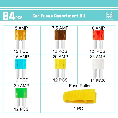 Miniatura 2 de Kit de fusibles automotrices (84 piezas) - Fusibles Micro2 y ATC (5-30A) con herramienta extractora Ajuste exacto para automóviles, camiones, SUV