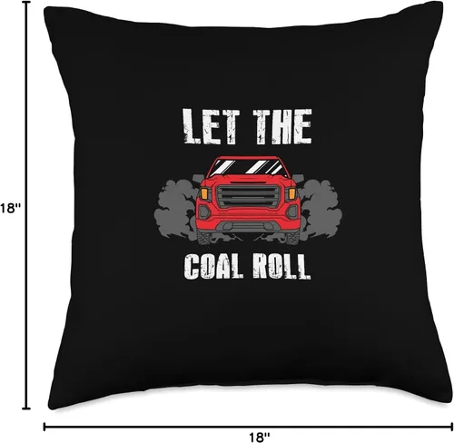 Miniatura 4 de Rolling Coal: Let the Coal Roll Diseño de rollo de carbón para conductores diésel, 18 x 18 pulgadas, multicolor