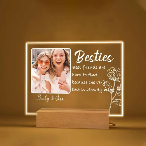 Miniatura 24 de Regalo especial de Navidad, lámpara de luz nocturna personalizada, fotos en placa acrílica, regalo para papá, mamá, regalo para familia, cumpleaños