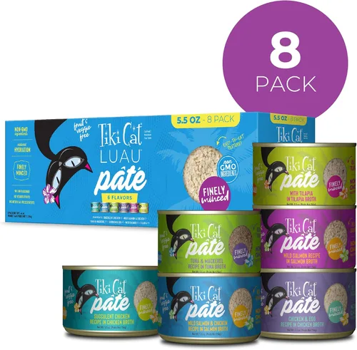 Miniatura 2 de Tiki Cat Luau - Paquete variado de paté, combinaciones suculentas de proteínas reales, nutrición equilibrada sin granos, comida enlatada húmeda