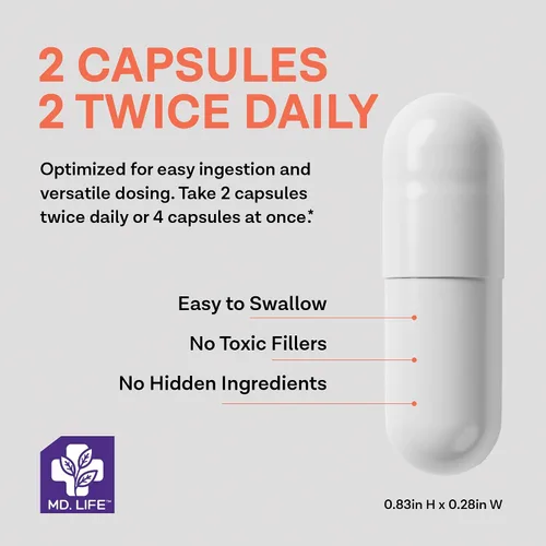 Miniatura 3 de MD. Life Suplemento de potasio, magnesio y zinc y calcio, 120 cápsulas, suplemento de potasio y magnesio y zinc, apoya la salud ósea y la salud