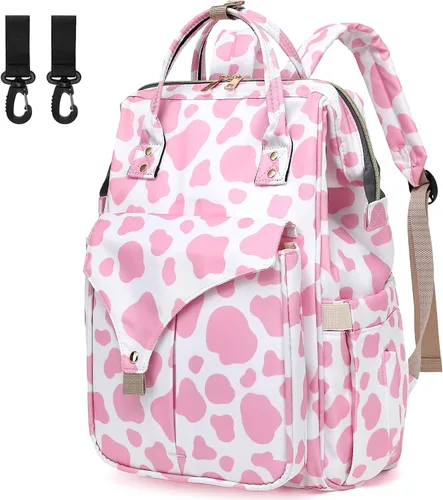 Miniatura 11 de Mochila de pañales de mariposa para bebés, niñas y niños, gran capacidad, multifuncional, impermeable, para maternidad, con correas para cochecito
