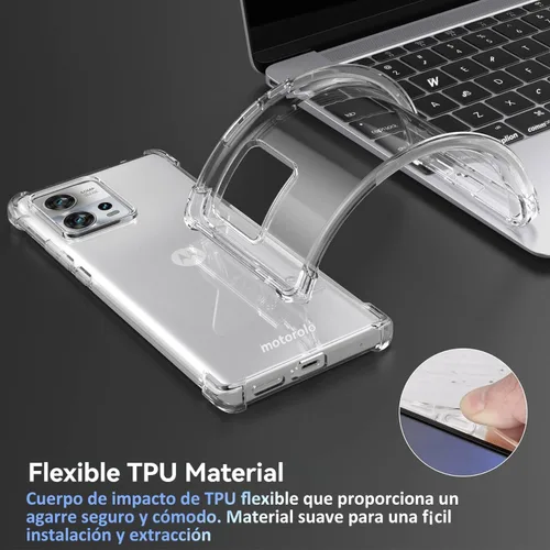 Miniatura 6 de USTIYA Funda para Motorola Moto Edge 30 Fusion Clear TPU Cuatro Esquinas Cubierta Protectora Transparente Suave
