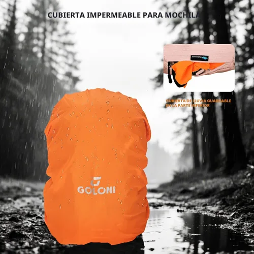 Miniatura 3 de Goloni Mochila de senderismo de 45 L, ligera, plegable, impermeable, con cubierta para lluvia y sistema de transporte de tapete de senderismo, Rosa
