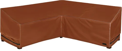 Miniatura 7 de NettyPro Funda para Sofá Loveseat de Patio Impermeable de Servicio Pesado para Muebles de Exterior Sofá de 2 Plazas, 54" An x 32" Pr x 35" Al, Marrón