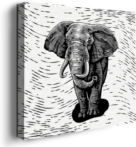 Miniatura 90 de Mavis Print - Lienzo decorativo para pared con diseño de conejo/conejo, 36 x 36 pulgadas, decoración de pared de animales impresos en HD y marco
