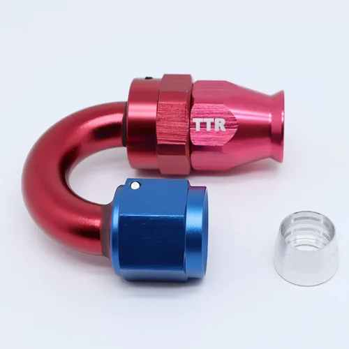 Miniatura 7 de TT Racing AN-10 Acero inoxidable PTFE (teflón) Gas combustible etanol E85 manguera de línea de aceite de 20 pies con kit giratorio de extremo