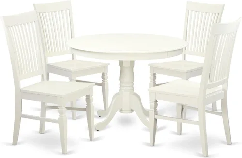 Miniatura 9 de East West Furniture HLWE3-BCH-W Juego de comedor, 3 piezas