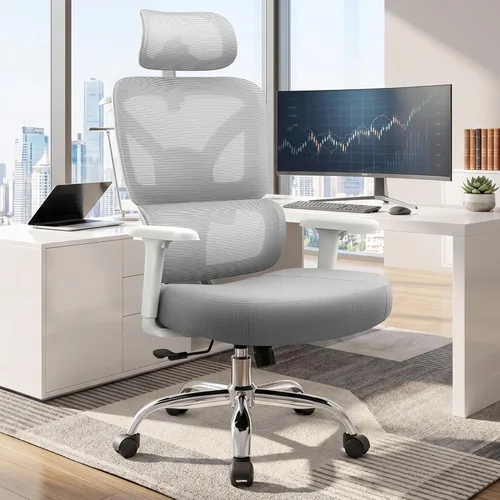 Miniatura 13 de Ergonomic Office Desk Chair, Breathable Mesh Office Chair with Lumbar Support, Computer Desk Chairs Comfy for Home Office, Work, Study, 300LBS