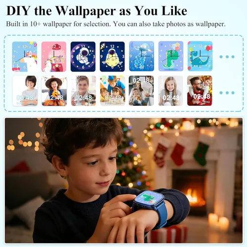 Miniatura 6 de KALINCO Reloj inteligente para niños, con más de 30 juegos, cámara, video, podómetro, reloj para niños, reproductor de música, alarma, audiocuento
