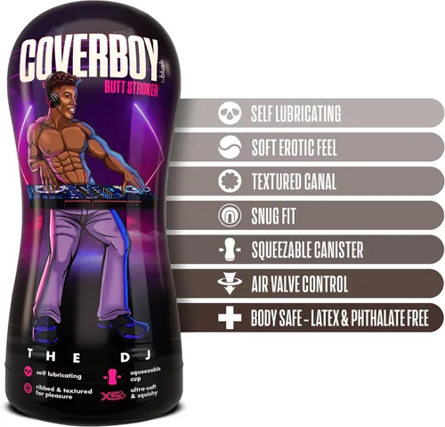 Miniatura 2 de Blush Coverboy The DJ 7.5" Masturbador masculino - Estimulador de bolsillo autolubricante para el trasero para hombres - Funda anal con textura