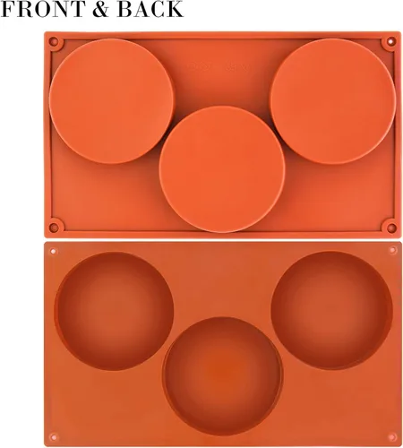 Miniatura 7 de Moldes de silicona para caramelos de disco redondo grande, paquete de 2