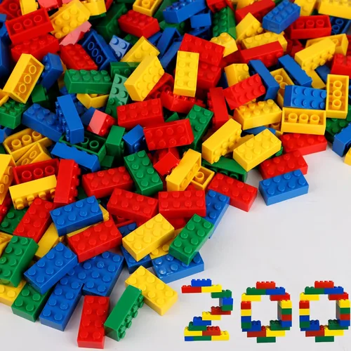 Miniatura 16 de HUIZDQ 200 ladrillos de construcción clásicos, ladrillos a granel de 2 x 4, juguetes de construcción creativos STEM, gris oscuro