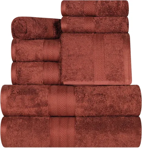 Miniatura 69 de Superior Juego de 2 toallas de baño de fibra larga 100% algodón peinado de 27.64 oz/m², para baño, ducha, cocina, súper suave, afelpado, altamente